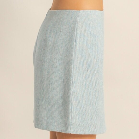 BACK AT IT BLUE MINI SKIRT - Picture 2 of 3